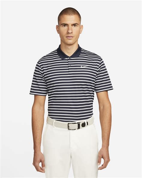 nike striped golf polo